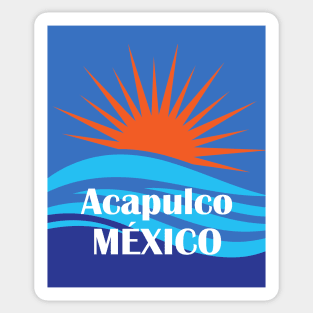 Acapulco Mexico - Waves and Sunset Sticker